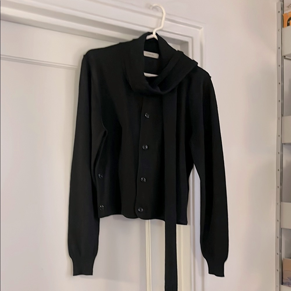 Women’s Lemaire Charcoal Grey The Twisted Cardigan With Scarf